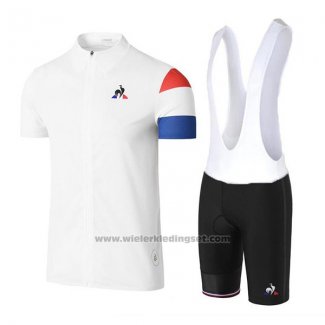 2017 Fietskleding Coq Sportif Tour de France Wit Korte Mouwen en Koersbroek