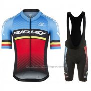 2017 Fietskleding Ridley Rincon Blauw en Zwart Korte Mouwen en Koersbroek