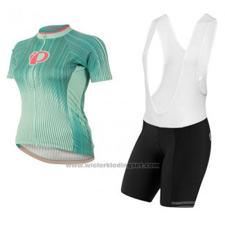 2017 Fietskleding Vrouw Pearl Izumi Groen en Wit Korte Mouwen en Koersbroek