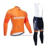 2020 Fietskleding Euskadi Murias Oranje Lange Mouwen en Koersbroek