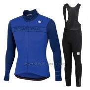 2020 Fietskleding Vrouw Sportful Blauw Lange Mouwen en Koersbroek