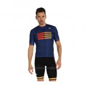 2021 Fietskleding Sportful Blauw Korte Mouwen en Koersbroek