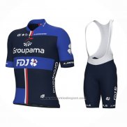 2023 Fietskleding Groupama-FDJ Blauw Korte Mouwen en Koersbroek