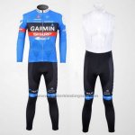 2012 Fietskleding Garmin Sharp Azuur Lange Mouwen en Koersbroek