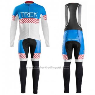 2016 Fietskleding Trek Bontrager Blauw en Wit Lange Mouwen en Koersbroek