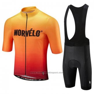 2020 Fietskleding Morvelo Oranje Korte Mouwen en Koersbroek