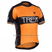 2016 Fietskleding Trek Bontrager Zwart en Oranje Korte Mouwen en Koersbroek