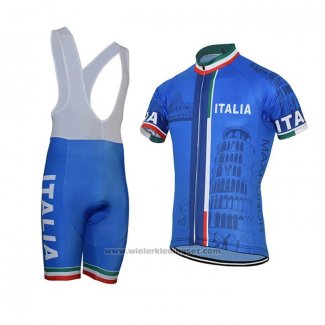 2021 Fietskleding Italie Blauw Korte Mouwen en Koersbroek