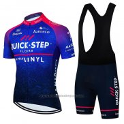 2022 Fietskleding Deceuninck Quick Step Blauw Rood Korte Mouwen en Koersbroek