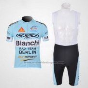 2010 Fietskleding Bianchi Lichtblauw Korte Mouwen en Koersbroek