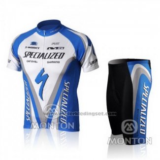 2010 Fietskleding Specialized Blauw en Zwart Korte Mouwen en Koersbroek