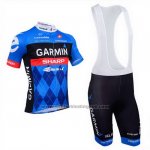 2013 Fietskleding Garmin Sharp Blauw Korte Mouwen en Koersbroek