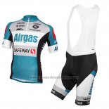 2015 Fietskleding D3 Devo Airgas Blauw en Zwart Korte Mouwen en Koersbroek