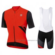 2017 Fietskleding Sportful R&d Ultraskin Rood Korte Mouwen en Koersbroek