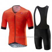 2019 Fietskleding Castelli Free Speed Race Oranje Korte Mouwen en Koersbroek