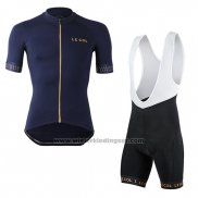 2019 Fietskleding Lecol Blauw Korte Mouwen en Koersbroek