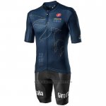 2020 Fietskleding Giro D'italie Donker Blauw Korte Mouwen en Koersbroek