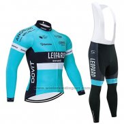 2020 Fietskleding Leopard Natural Blauw Zwart Lange Mouwen en Koersbroek