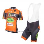 2016 Fietskleding Color Code Oranje Korte Mouwen en Koersbroek