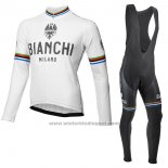 2017 Fietskleding Bianchi Milano Ml Wit Lange Mouwen en Koersbroek