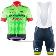 2017 Fietskleding Cannondale Drapac Groen Korte Mouwen en Koersbroek