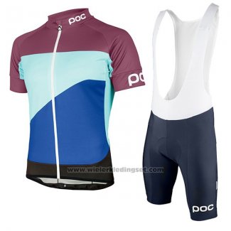 2017 Fietskleding POC Fondo Elements Blauw en Fuchsia Korte Mouwen en Koersbroek