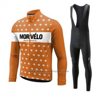 2018 Fietskleding Morvelo Oranje Korte Mouwen en Koersbroek