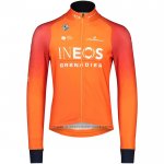 2022 Fietskleding INEOS Grenadiers Oranje Lange Mouwen en Koersbroek