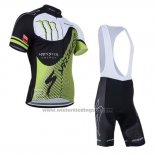 2014 Fietskleding Specialized Zwart en Groen Korte Mouwen en Koersbroek