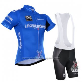 2016 Fietskleding Giro d'Italia Blauw en Wit Korte Mouwen en Koersbroek