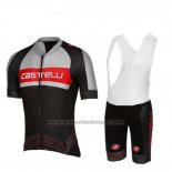 2017 Fietskleding Castelli Grijs en Zwart Korte Mouwen en Koersbroek