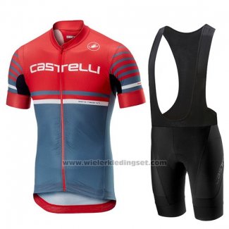 2019 Fietskleding Castelli Free AR 4.1 Rood Grijs Korte Mouwen en Koersbroek