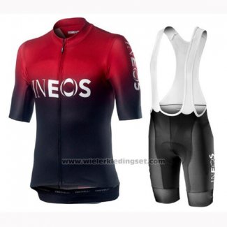 2019 Fietskleding Castelli INEOS Zwart Rood Korte Mouwen en Koersbroek