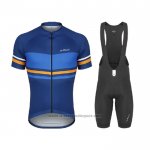 2021 Fietskleding DE Marchi Blauw Korte Mouwen en Koersbroek