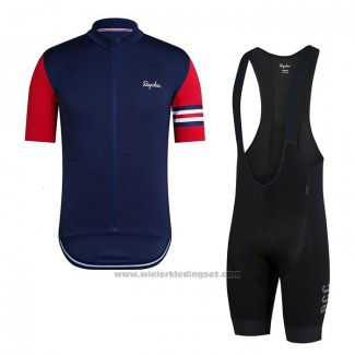 2021 Fietskleding Rapha Donker Blauw Rood Korte Mouwen en Koersbroek