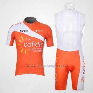 2012 Fietskleding Cofidis Oranje Korte Mouwen en Koersbroek