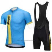 2018 Fietskleding Mavic Blauw Korte Mouwen en Koersbroek