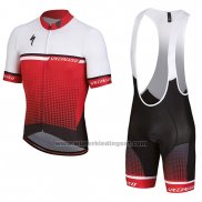 2018 Fietskleding Specialized Wit Rood Zwart Korte Mouwen en Koersbroek(1)