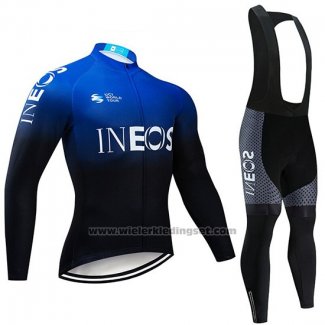 2019 Fietskleding Castelli INEOS Zwart Blauw Lange Mouwen en Koersbroek