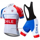 2019 Fietskleding Chile Wit Rood Korte Mouwen en Koersbroek