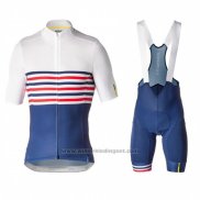 2019 Fietskleding Mavic Wit Blauw Korte Mouwen en Koersbroek