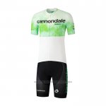 2021 Fietskleding Cannondale Wit Groen Korte Mouwen en Koersbroek