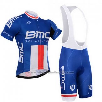 2015 Fietskleding BMC Kampioen Verenigde Staten Blauw Korte Mouwen en Koersbroek