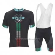 2017 Fietskleding Bianchi Zwart Korte Mouwen en Koersbroek