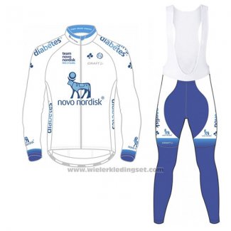 2017 Fietskleding Novo Nordisk Wit Lange Mouwen en Koersbroek