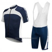 2017 Fietskleding RH+ Wit en Blauw Korte Mouwen en Koersbroek