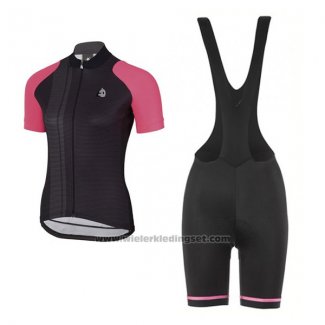 2017 Fietskleding Vrouw Etxeondo Neo Zwart en Roze Korte Mouwen en Koersbroek