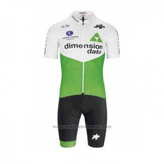 2019 Fietskleding Dimension Data Groen Wit Korte Mouwen en Koersbroek