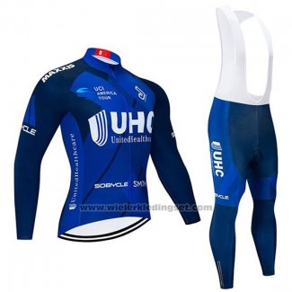 2020 Fietskleding UHC Donker Blauw Lange Mouwen en Koersbroek