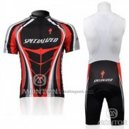 2010 Fietskleding Specialized Rood en Zwart Korte Mouwen en Koersbroek